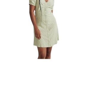 Madewell Sage Green Floral Mini Dress